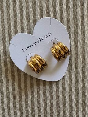 Lovers + Friends Polished Gold Marissa Earrings